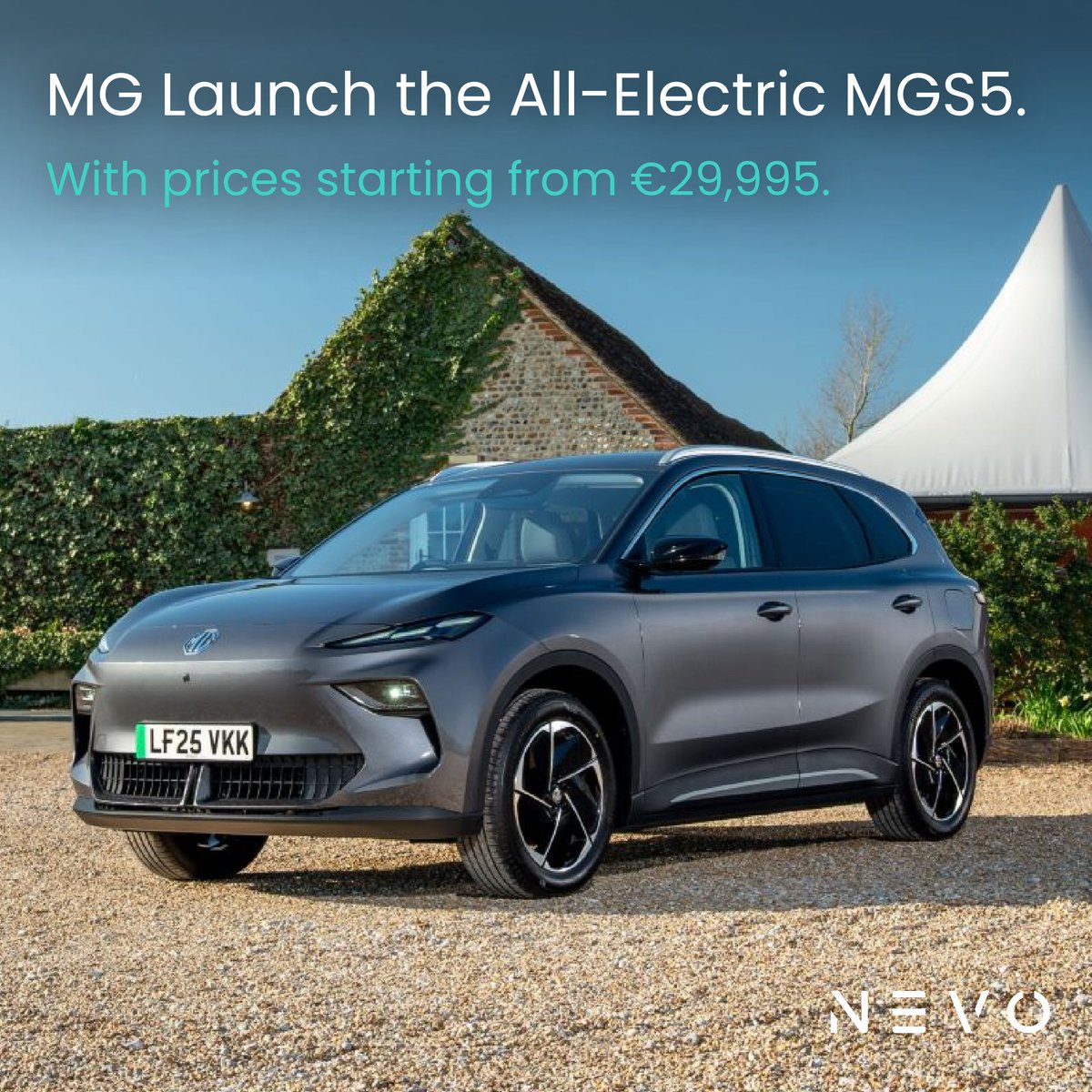 MG has just confirmed that the all-new MGS5 EV is set to make its arrival this June. This all-electric SUV delivers a range of up to 480km and fast charging from 10–80% in just 28 mins. 

Explore the current MG range on Nevo today: nevo.ie/vehicles/mg

#mgs5 <a href="/MG_Motor_IE/">MG Ireland</a>