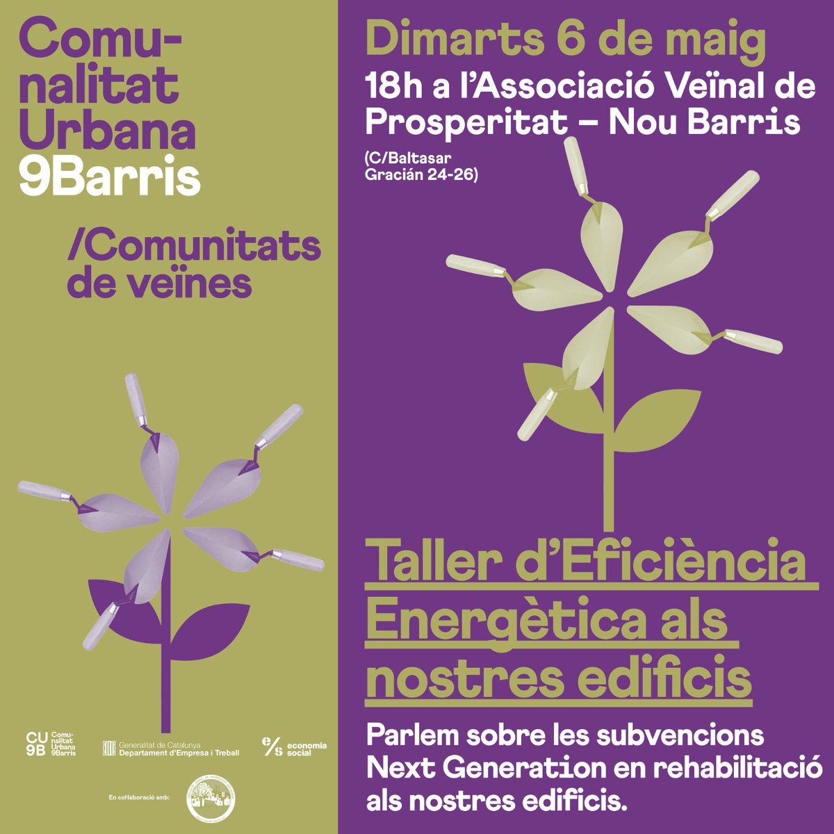 Gesthàbitat (@gesthabitat) on Twitter photo 🗓️El pròxim 6 de maig fem un taller obert a tothom amb col·laboració de l'Associació Veïnal de Prosperitat: "Taller d'Eficiència Energètica als nostres edificis" dins l'eix de Comunitat de Veïnes d'<a href="/etichabitat/">Ètic Hàbitat Coop</a> a la <a href="/Comunalitat9B/">CU9B - Comunalitat 9 Barris BCN</a>. Us hi esperem! 🗓️El pròxim 6 de maig fem un taller obert a tothom amb col·laboració de l'Associació Veïnal de Prosperitat: "Taller d'Eficiència Energètica als nostres edificis" dins l'eix de Comunitat de Veïnes d'<a href="/etichabitat/">Ètic Hàbitat Coop</a> a la <a href="/Comunalitat9B/">CU9B - Comunalitat 9 Barris BCN</a>. Us hi esperem!