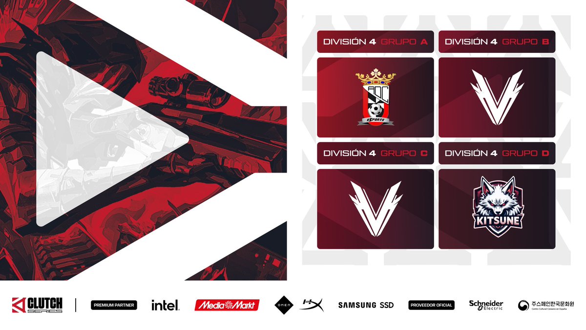 Circuito Tormenta | VALORANT (@tormentavales) on Twitter photo ¡Estos son los ganadores de la División 4 de las #ClutchSeries!
Enhorabuena a:
💥Grupo A - <a href="/ADCeutaEsports/">ADCeuta Esports</a>
💥Grupo B - <a href="/ventucorp/">VentuCorp eSports</a> Legends
💥Grupo C - <a href="/ventucorp/">VentuCorp eSports</a>
💥Grupo D - <a href="/somos_kitsune/">Kitsune Esports</a>
Todos los ganadores del Período 2 del Split 2 en nuestra web:
circuitotormenta.riotgames.com/news/ganadores… ¡Estos son los ganadores de la División 4 de las #ClutchSeries!
Enhorabuena a:
💥Grupo A - <a href="/ADCeutaEsports/">ADCeuta Esports</a>
💥Grupo B - <a href="/ventucorp/">VentuCorp eSports</a> Legends
💥Grupo C - <a href="/ventucorp/">VentuCorp eSports</a>
💥Grupo D - <a href="/somos_kitsune/">Kitsune Esports</a>
Todos los ganadores del Período 2 del Split 2 en nuestra web:
circuitotormenta.riotgames.com/news/ganadores…
