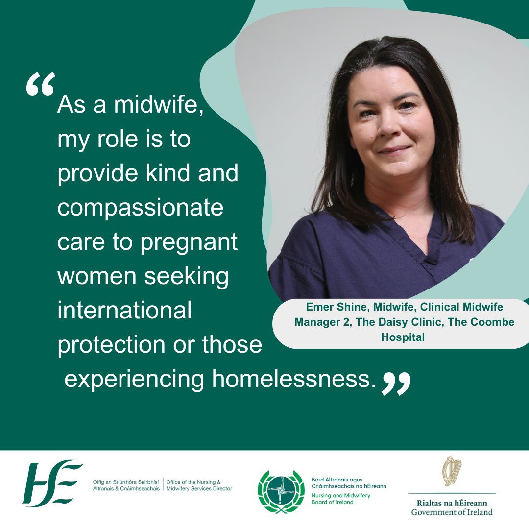 This week, we are celebrating our midwifery staff across Ireland. Emer Shine is a Clinical Midwife Manager 2, working in The Coombe Hospital in Dublin. 
#PeopleOfHSE | <a href="/NurMidONMSD/">ONMSD</a>