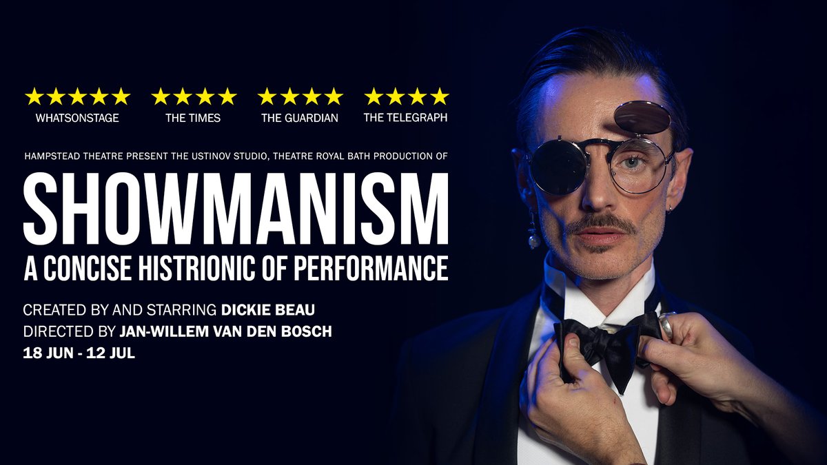 Hamps_Theatre's tweet photo. JUST ANNOUNCED: Dickie Beau's Showmanism come to the Main Stage for a strictly limited run!

Following the triumph of Re-Member Me in 2023, Dickie Beau returns to Hampstead Theatre with his critically acclaimed Showmanism. https://t.co/KX3Yuety4Y