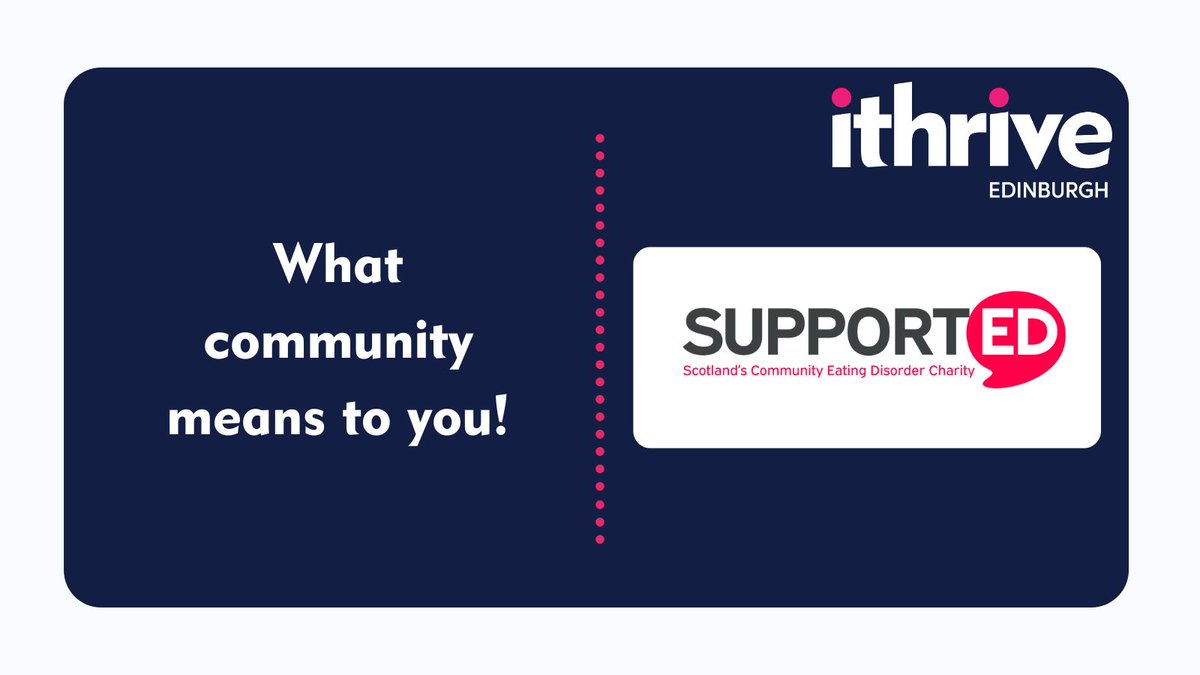 This #MentalHealthAwarenessWeek, we asked <a href="/SupportEDScot/">SupportED</a> what community means to them.

From connection to healing, their words are a powerful reminder that no one should face struggles alone.

💬 Read more + share what community means to you: ithriveedinburgh.org.uk/stories/your-s…