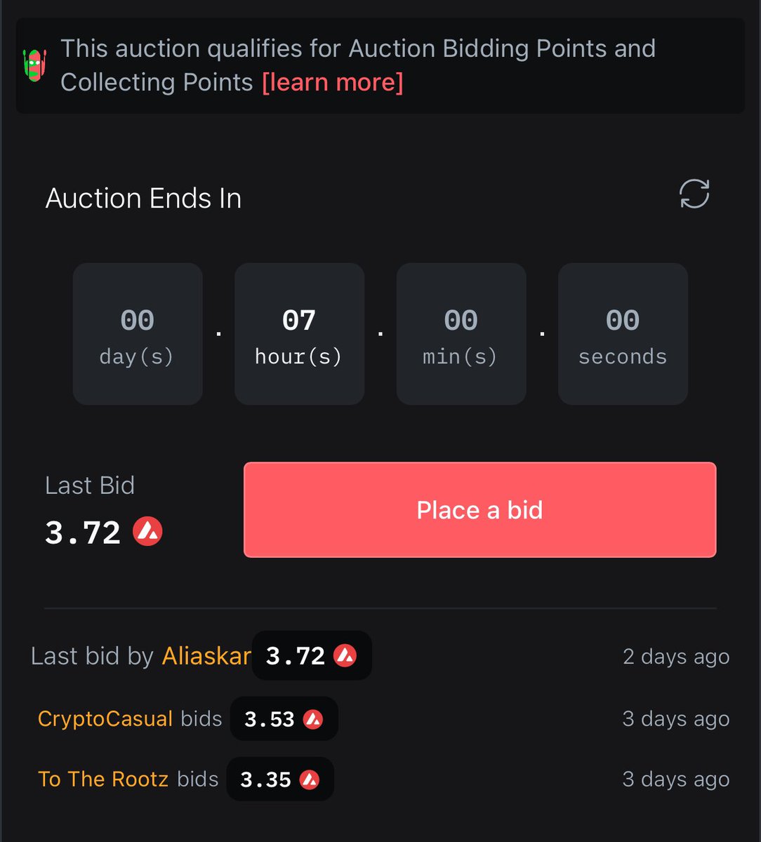 Gmeow fam 
Last 7 hours ❤️‍🔥 

🔺current bid: 3.72 $AVAX 

salvor.io/collections/0x…