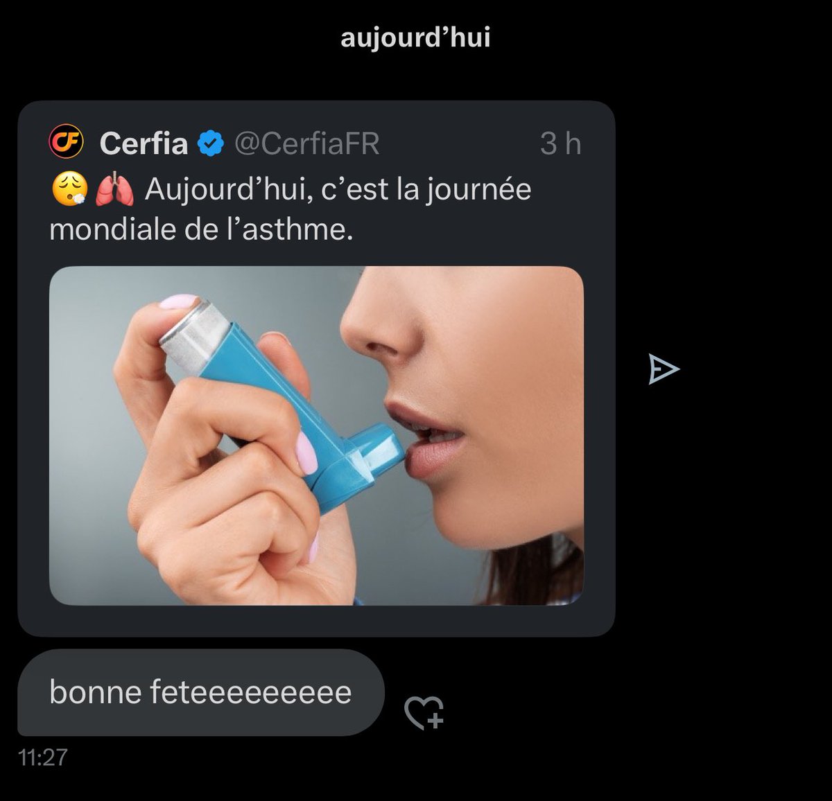 j’ai failli m’étouffer devant la notif…