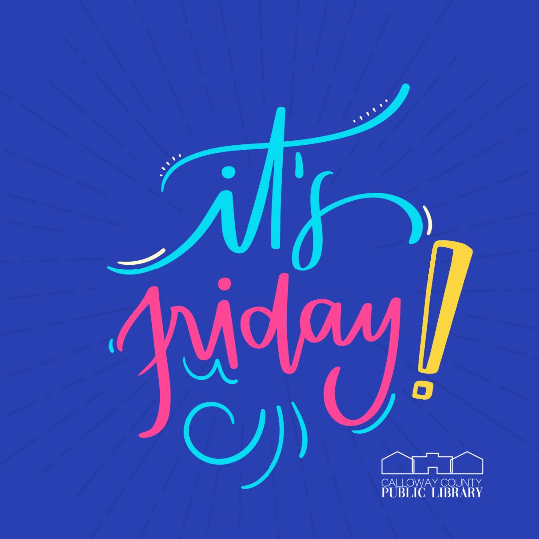 Yay! It’s Friday!

CCPL Hours Today:  8:00 AM - 8:00 PM

On the CCPL Calendar:
Laugh &amp; Learn -10:00-11:00 AM
Children aged 2-5 accompanied by an Adult

Reading Under the Stars - 6:30-7:30 PM
Elementary &amp; Preschool Aged Students Accompanied by an adult.

#callowaycountylibrary
