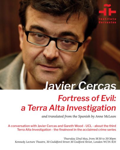 Instituto Cervantes London (@cervanteslondon) on Twitter photo TERRA ALTA, DE JAVIER CERCAS <a href="/JavierCercas2/">Javier Cercas</a>
No te pierdas la presentación de la traducción al inglés del tercer tomo de la trilogía "Terra Alta" del escritor Javier Cercas, que conversará con el hispanista Gareth Wood de la University College London para introducir su obra. El TERRA ALTA, DE JAVIER CERCAS <a href="/JavierCercas2/">Javier Cercas</a>
No te pierdas la presentación de la traducción al inglés del tercer tomo de la trilogía "Terra Alta" del escritor Javier Cercas, que conversará con el hispanista Gareth Wood de la University College London para introducir su obra. El