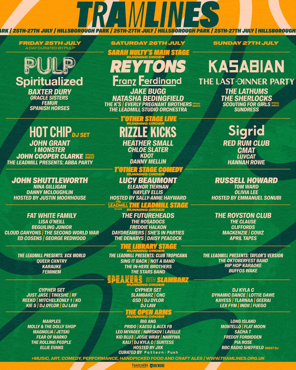 LONG ISLAND (@longislanduk) on Twitter photo picture us looking at these <a href="/tramlines/">Tramlines Festival</a> stage splits! 🪩
we're incredibly excited to be playing on the sunday on the open arms stage! and look at that slot - we're headlining the stage too!
final tickets available here! - tramlines.org.uk/tickets picture us looking at these <a href="/tramlines/">Tramlines Festival</a> stage splits! 🪩
we're incredibly excited to be playing on the sunday on the open arms stage! and look at that slot - we're headlining the stage too!
final tickets available here! - tramlines.org.uk/tickets