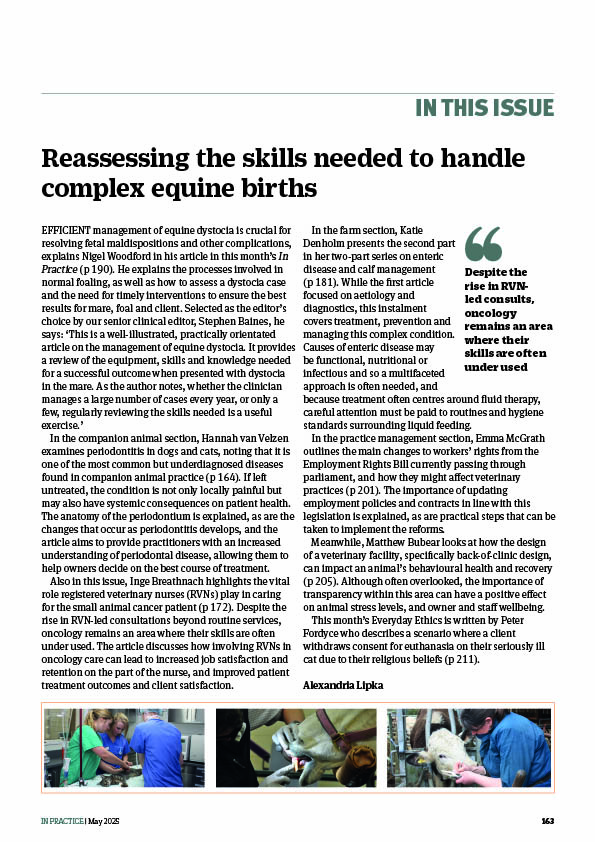 Vet Record (@vet_record) on Twitter photo The May issue of In Practice is now available. 
Read about equine dystocia, periodontitis in dogs and cats, employment rights and objection to euthanasia on religious grounds at: ow.ly/mzWk50VLQBM The May issue of In Practice is now available. 
Read about equine dystocia, periodontitis in dogs and cats, employment rights and objection to euthanasia on religious grounds at: ow.ly/mzWk50VLQBM