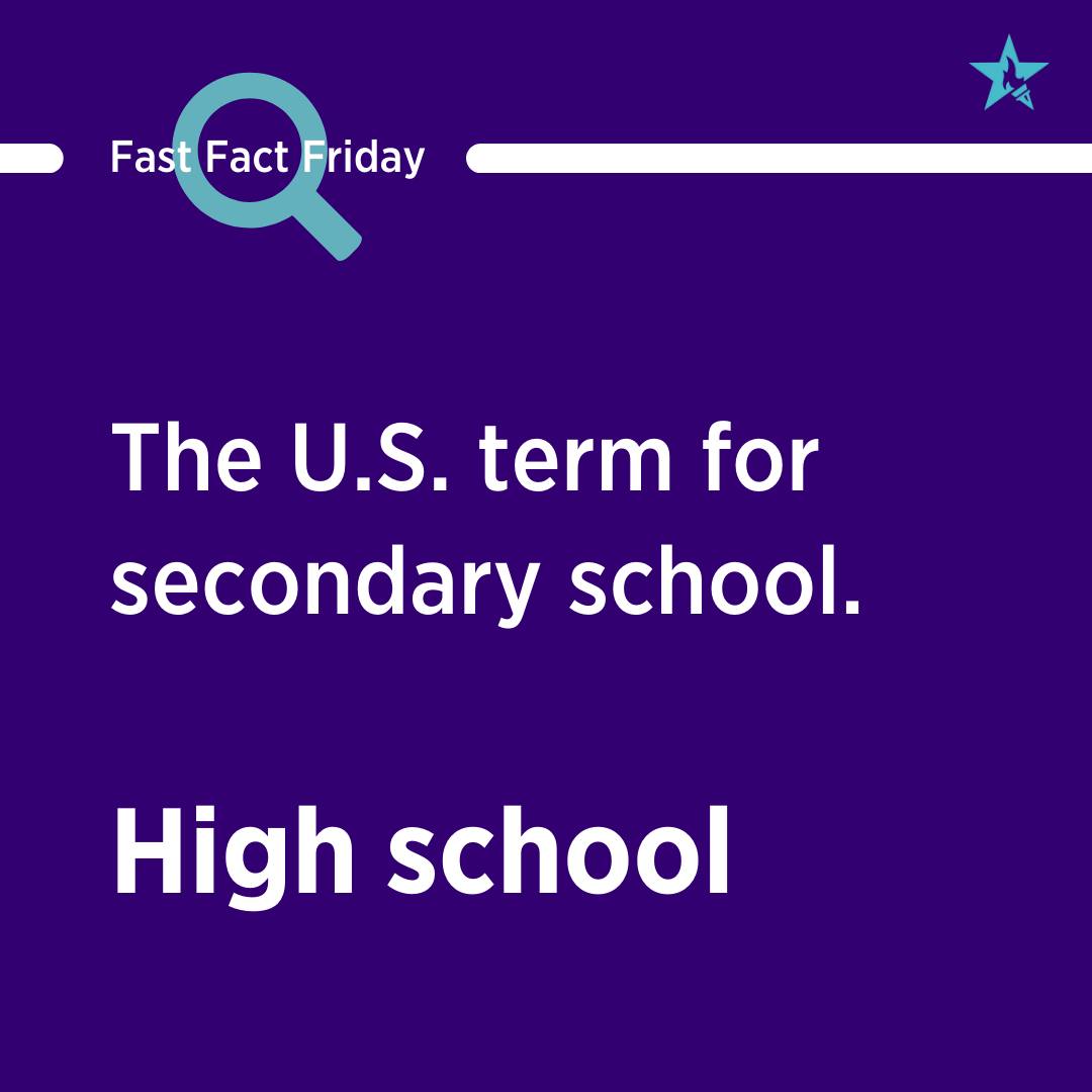 USEmbassyBW's tweet image. 💡It’s #FastFactFriday Get to know the U.S. higher education system, one fact at a time. 
 
High school: The U.S. term for secondary school. #StudyWithUS