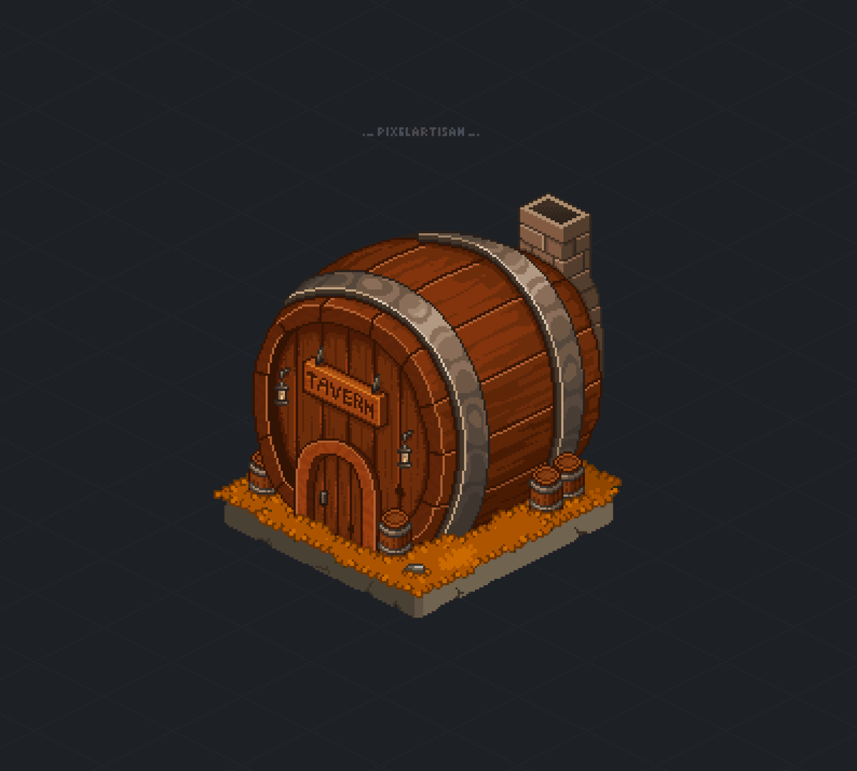Barrel Tavern - Isometric Pixel Art #pixelart