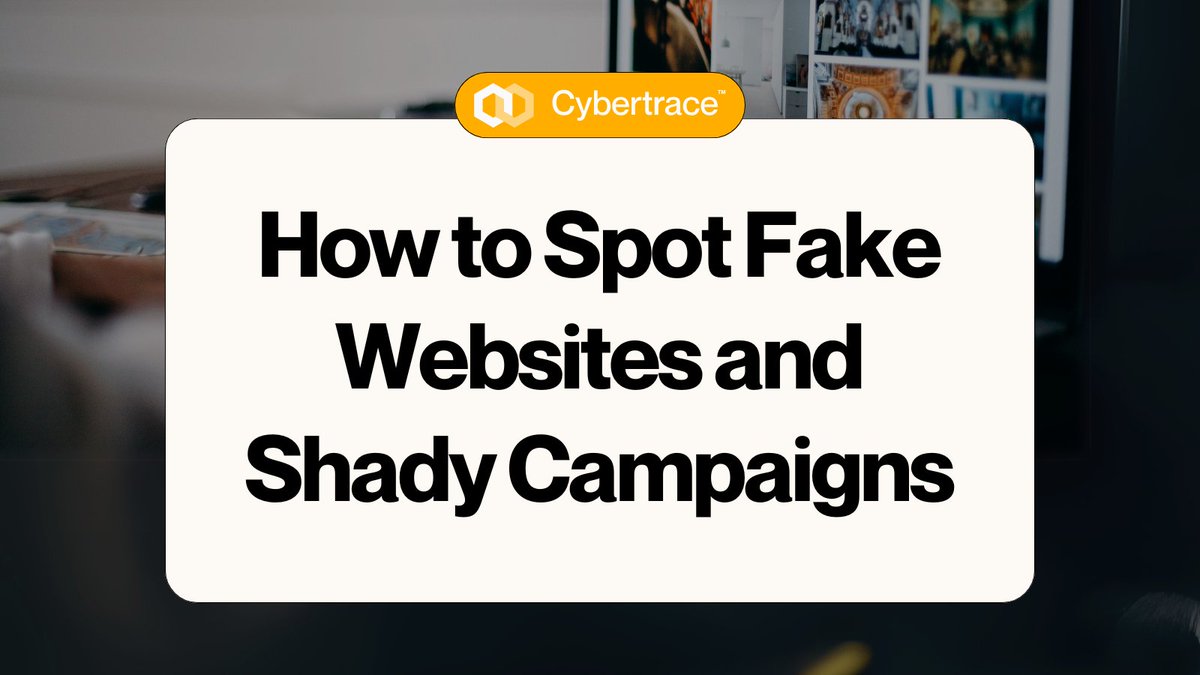 Scams can often be difficult to identify, read our blog to learn how to spot fake websites and dishonest campaigns.

cybertrace.com.au/how-to-spot-fa…

#scam #scammer #investigator #cybertrace #privateinvestigator