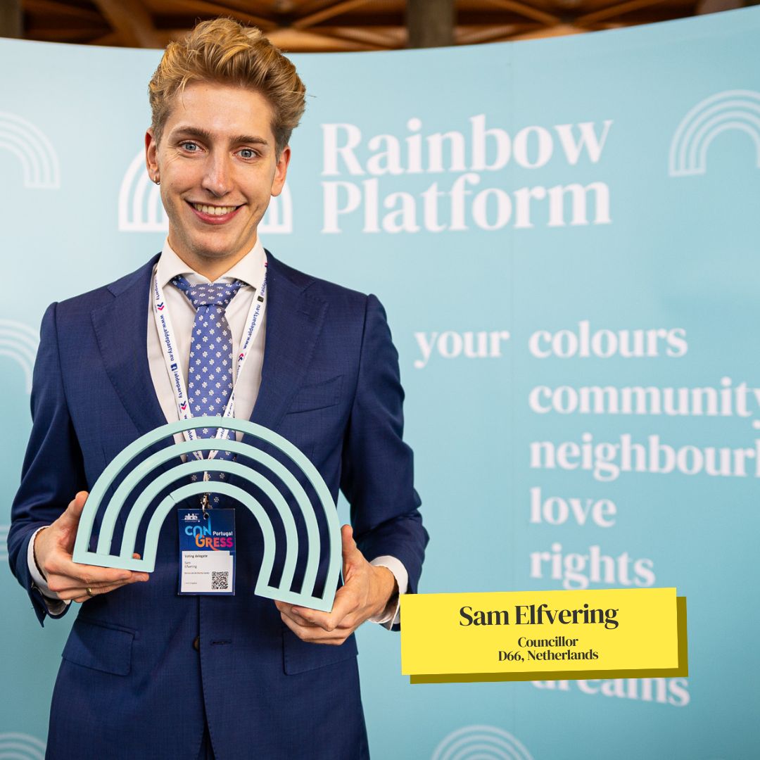 🌈 Introducing Sam Elfvering
🗳️ Councillor for <a href="/D66/">D66</a> in Ede, Netherlands

We are thrilled to welcome <a href="/samelfvering/">Sam Elfvering</a>, a passionate advocate for equality and inclusion, as our newest ambassador. As a councillor in Ede, Sam has been instrumental in promoting policies that ensure every