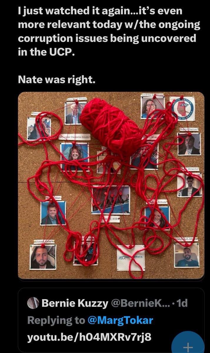 MargTokar's tweet photo. See any of that red yarn tying Justice Minister Amery and Sam Maravich in knots? 

Who else? Well, there’s all those Addiction facilities…private. And what about contracts for the “new” Greenline? 

DIG. DEEPER. 

#TransparancyIntegrityJustice 
https://t.co/pIWHMxIZpx https://t.co/dWw5cPL7hV