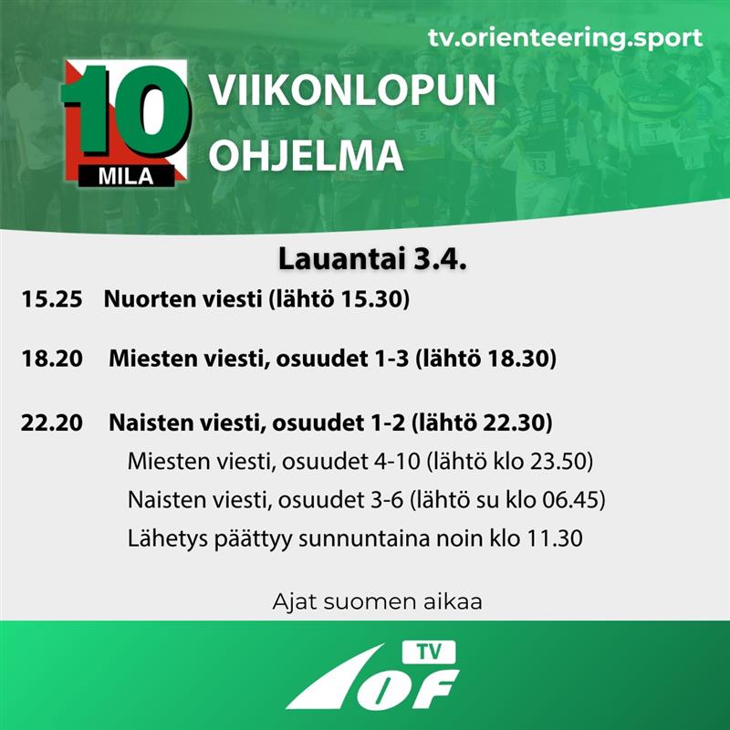 Kevään suunnistuksen suurviestiklassikko 10Mila suunnistetaan viikonloppuna 3.-4.5. Finspångissa ja kilpailua voi seurata livenä IOF TV:n välityksellä.
suunnistusliitto.fi/2025/04/seuraa…
#suunnistus #10mila #tiomila