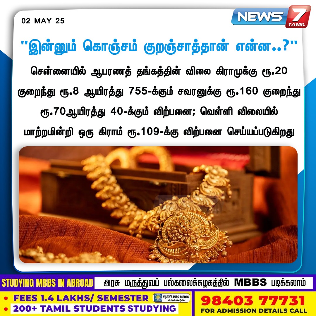 news7tamil's tweet photo. தங்கம் விலை குறைவு!

https://t.co/CnV8a4haau | #Gold | #GoldRate | #SilverRate | #Today | #916KDM | #22Carat | #News7Tamil | #News7TamilUpdates https://t.co/w4E2dJ88V5