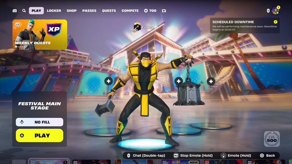 f1to's tweet photo. Just in time before the update... 

Level 500 ☠️ (Never again)

#Fortnite #FortniteClips #FortniteChapter6 https://t.co/CGAGtGa5hc