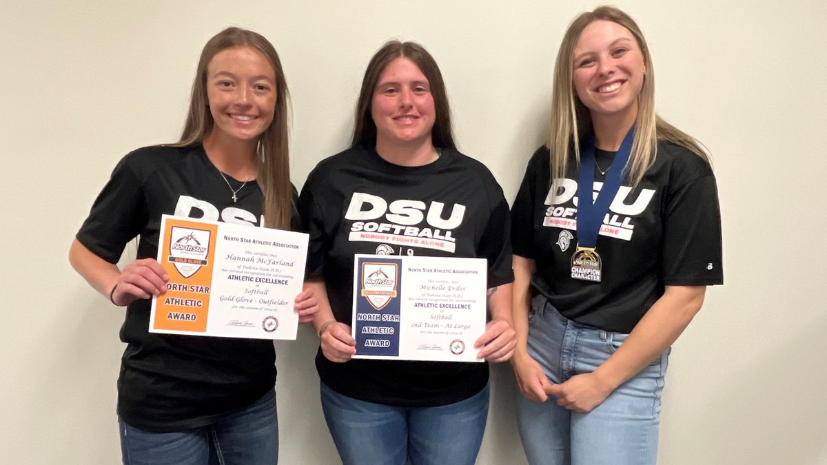Dakota State University Athletics (@dsu_trojans) on Twitter photo 🥎🎖️: Three <a href="/DSUSoftball/">Dakota State University Softball</a> receive NSAA Softball awards
McFarland collects First Team and Gold Glove; Evdos becomes 4-time All-Conference; Feser named Champions of Character
📰 tinyurl.com/mvp7e3b6
#TrojanNation⚔️ 🥎🎖️: Three <a href="/DSUSoftball/">Dakota State University Softball</a> receive NSAA Softball awards
McFarland collects First Team and Gold Glove; Evdos becomes 4-time All-Conference; Feser named Champions of Character
📰 tinyurl.com/mvp7e3b6
#TrojanNation⚔️