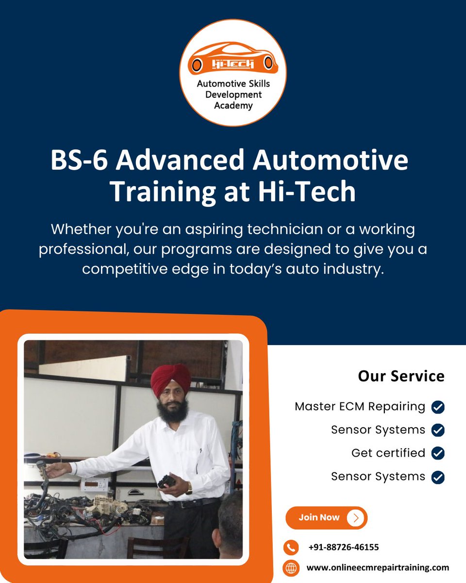 hitechasda's tweet image. 🔥 BS-6 Advanced Automotive Training at Hi-Tech 🔥

🚗 Whether you&apos;re an aspiring technician or a working professional, our programs are designed to give you a competitive edge in today’s auto industry.

#HiTech #AutomotiveTraining #BS6Technology #ECMRepair #SensorSystems