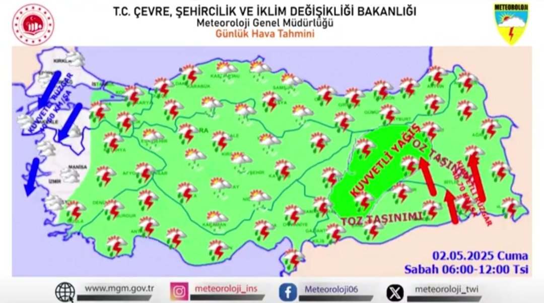 İlimiz genelinde

🗓️2 Mayıs 2025 Cuma
☔Kuvvetli Yağışa Dikkat!
💨Kuvvetli Rüzgara Dikkat!

Lütfen dikkatli ve tedbirli olalım.