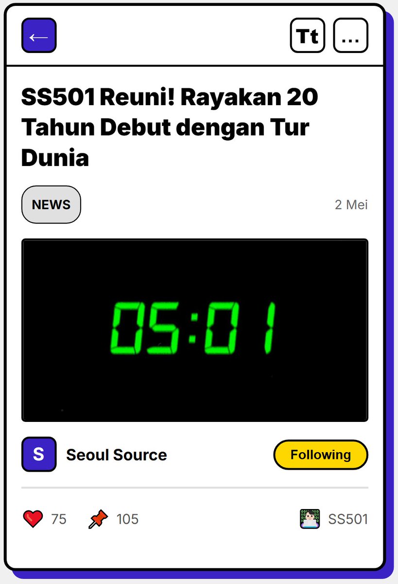 kpopdankdramaid's tweet photo. #SS501 Comeback! Rayakan #20Tahun Debut dengan #TurDunia
Read More: https://t.co/iLPFkuwQ7Y
-KGaeul https://t.co/6I1PX4Erch