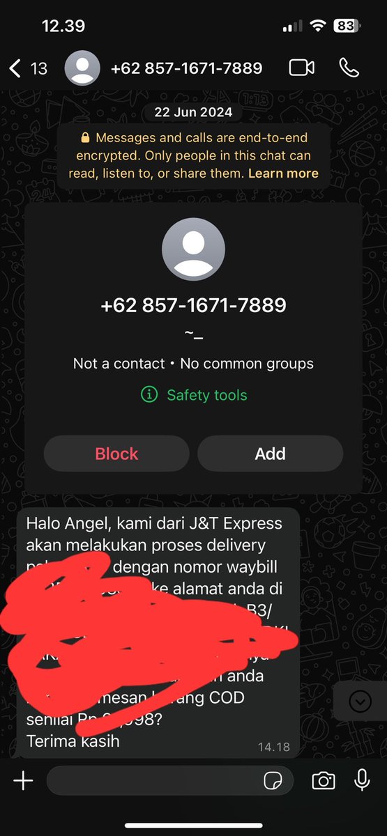Mandukiedvid's tweet photo. J&amp;T Express tolong dikendaliin nih kurirmu, chat ga sopan kayak gini ke customer, jangan sampe 1 kurir merusak brand image j&amp;t, @jntexpressid , tolong proses segera kurir tersebut agar tidak terjadi ketidaknyamanan yang tidak diinginkan https://t.co/UA8aHEQngX