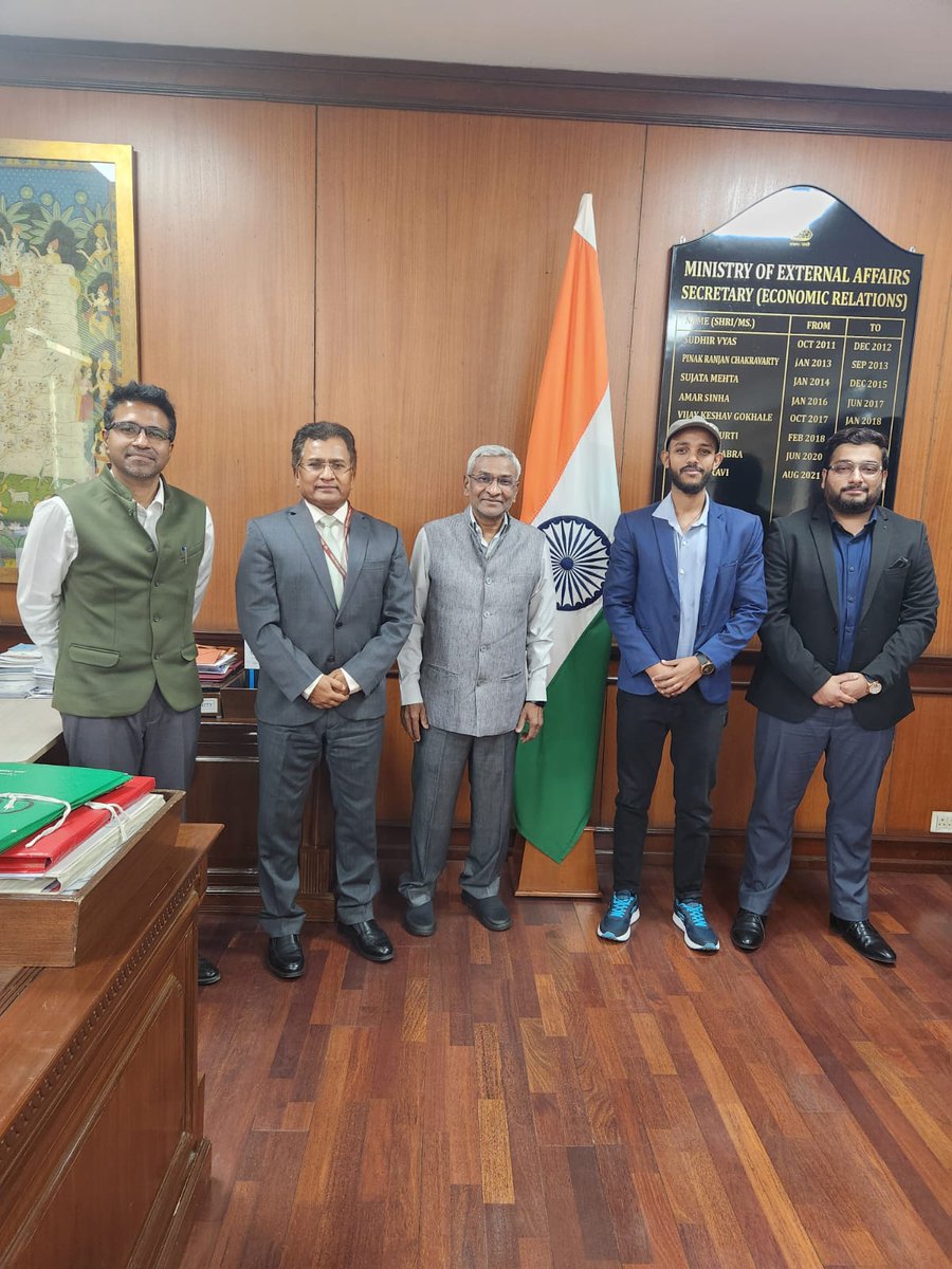 Abhishek Mishra (@mishraesque) on Twitter photo Privilege to meet with Secretary (ER) Shri Dammu Ravi and Joint Secretary (Eastern & Southern Africa) Shri Mayank Singh <a href="/MEAIndia/">Randhir Jaiswal</a> along with Mr Abyssinia Abay Mengistu of #Ethiopia, the third India Africa Security Fellow, <a href="/IDSAIndia/">Manohar Parrikar IDSA, New Delhi</a> to discuss aspects of #India #Africa co-op. Privilege to meet with Secretary (ER) Shri Dammu Ravi and Joint Secretary (Eastern & Southern Africa) Shri Mayank Singh <a href="/MEAIndia/">Randhir Jaiswal</a> along with Mr Abyssinia Abay Mengistu of #Ethiopia, the third India Africa Security Fellow, <a href="/IDSAIndia/">Manohar Parrikar IDSA, New Delhi</a> to discuss aspects of #India #Africa co-op.