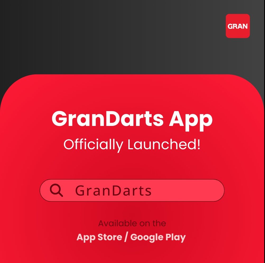 GRANDARTS_PR's tweet photo. 📣【GranDartsアプリが登場！】📣

スティールダーツ用の新アプリ「GranDarts」が、ついに正式リリースされました🎉

🎯 GRAN EYEを持ってなくても大丈夫！
スコアを手入力すれば、ローカルでもオンラインでも対戦が楽しめます💪
※GRAN EYEはまだ一般販売前なので、使えるのはベータテスターさんや一部の早期版ユーザーのみです。

🌟アプリの主な機能

・オンライン対戦し放題！
・ビデオ通話機能付きで、リアルな対戦感覚
・すべての機能が無料で使える✨
・縦でも横でも操作がスムーズ
・自分の成績や傾向がひと目でわかる

詳細はこちら👇
https://t.co/dP3DEdfIS8

ダーツ仲間にもシェアして、一緒にオンラインで盛り上がろう🔥

今すぐダウンロードして、GranDartsの世界を体験してみてね🎯

📲 App Store: https://t.co/9Yv00EFN7E
📲Google Play: https://t.co/ZFTh6KuowQ