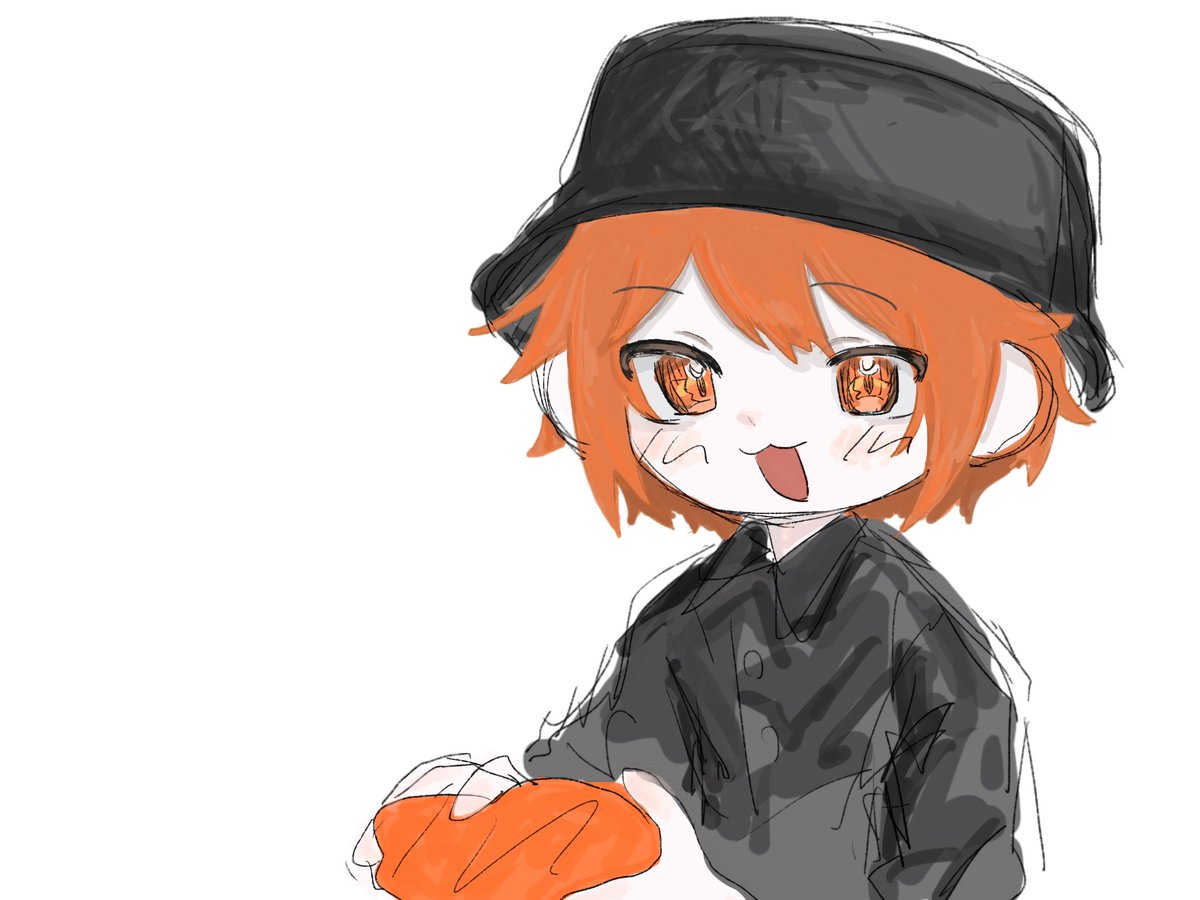 お面つくり中… 
 #ちーの絵さんぽ