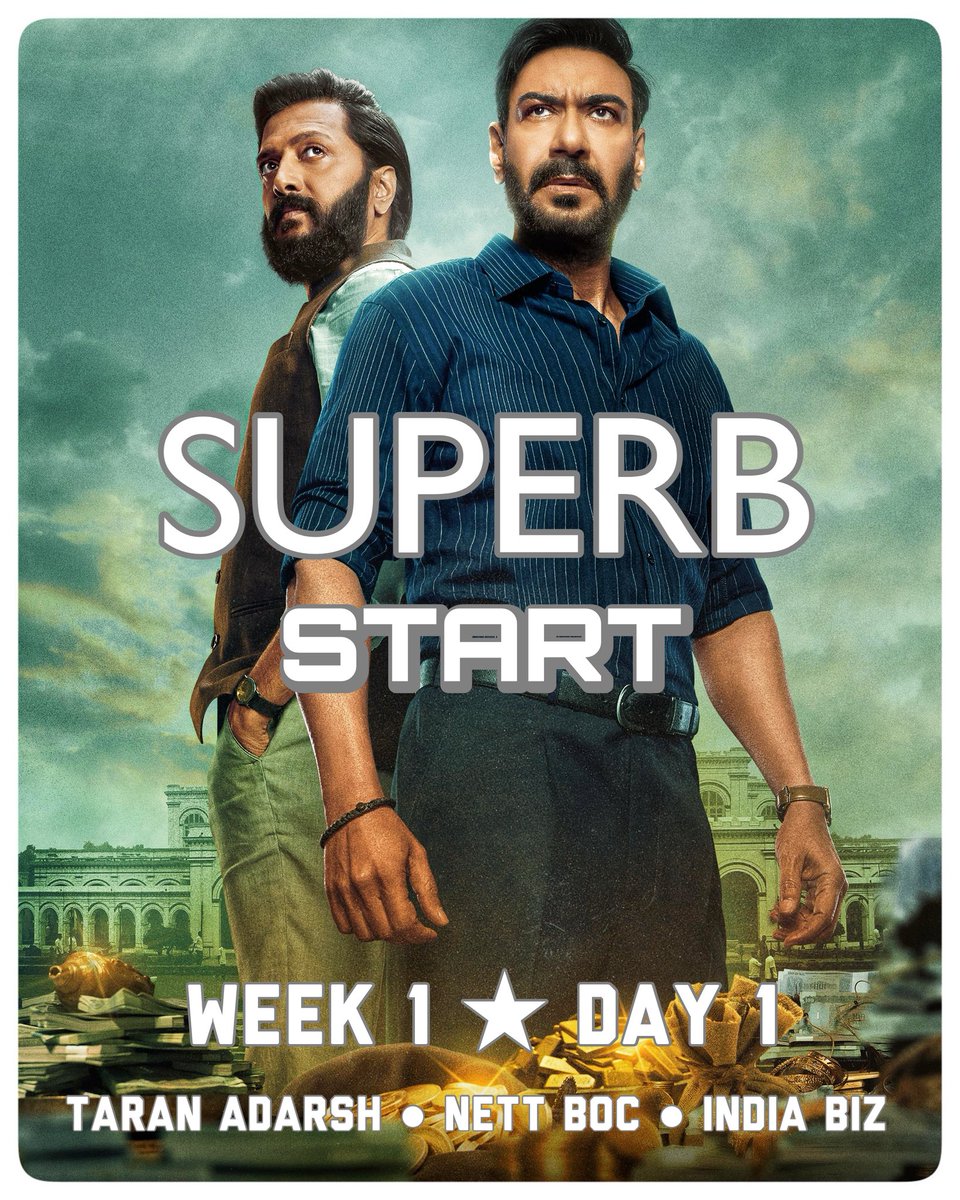 'RAID 2' OPENS BIGGER THAN 'SHAITAAN', 'DRISHYAM 2', 'TANHAJI'... #Raid2 takes a thunderous start on its opening day, aided by the partial holiday... Besides the holiday factor, the franchise power also played a key role in attracting footfalls.

#Raid2 has opened better than