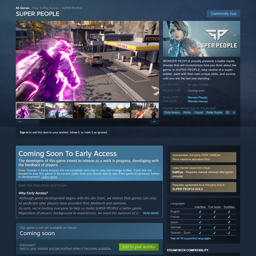 SUPER PEOPLE - BATTLE ROYALE IS NOW OFFICIALLY BACK ON STEAM!!