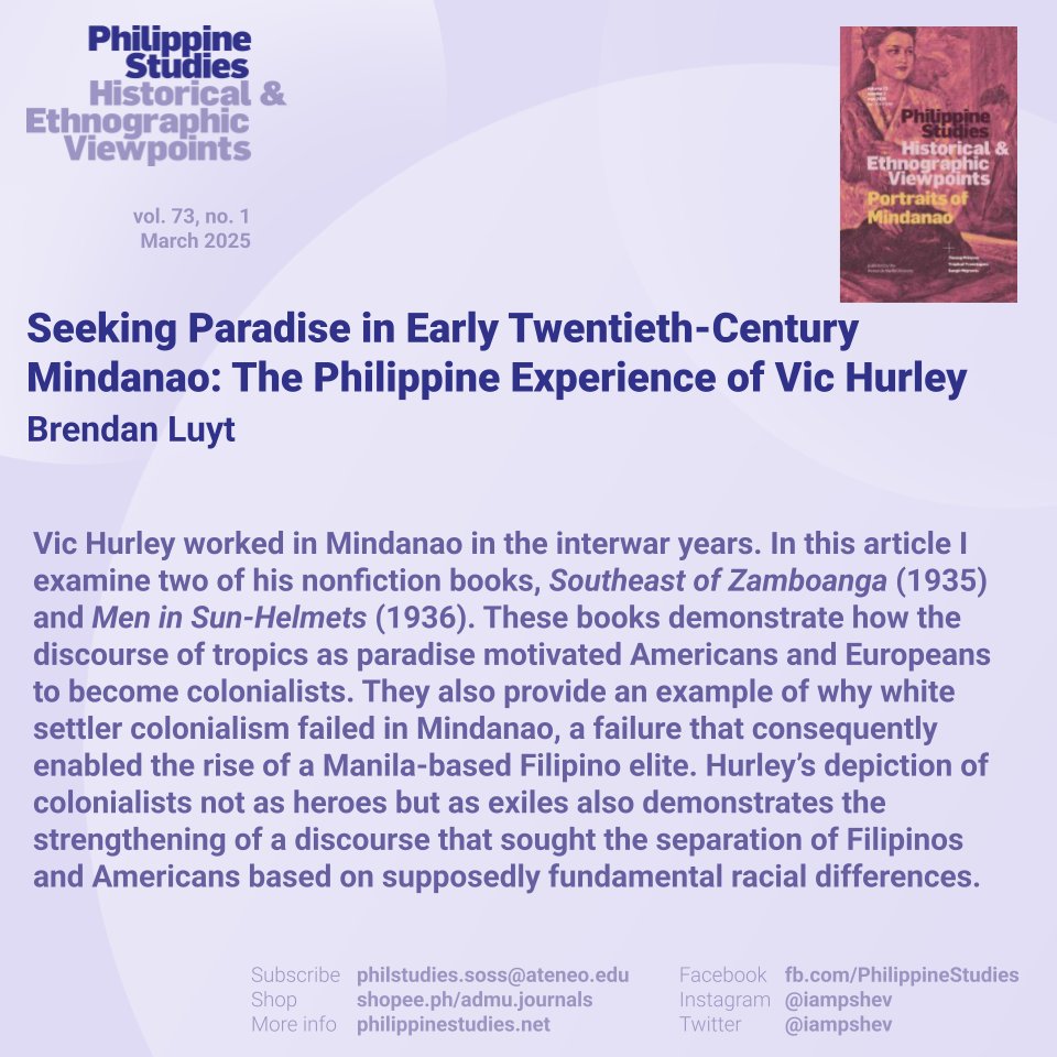 Philippine Studies tweet media