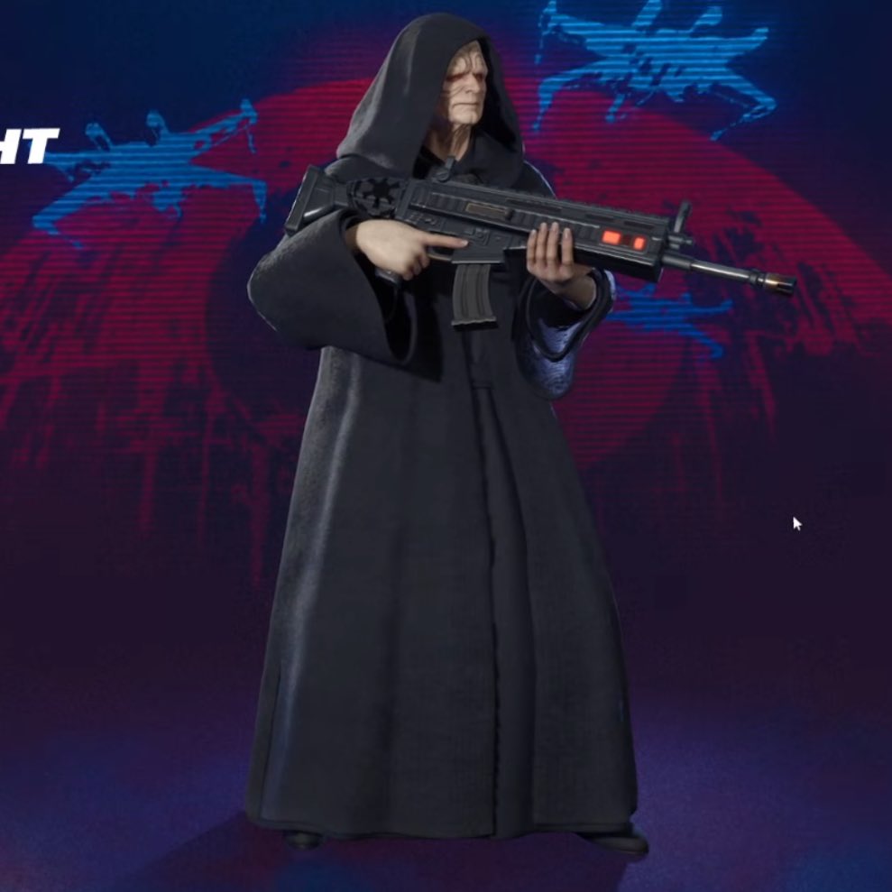 no thoughts just fortnite palpatine holding a gun