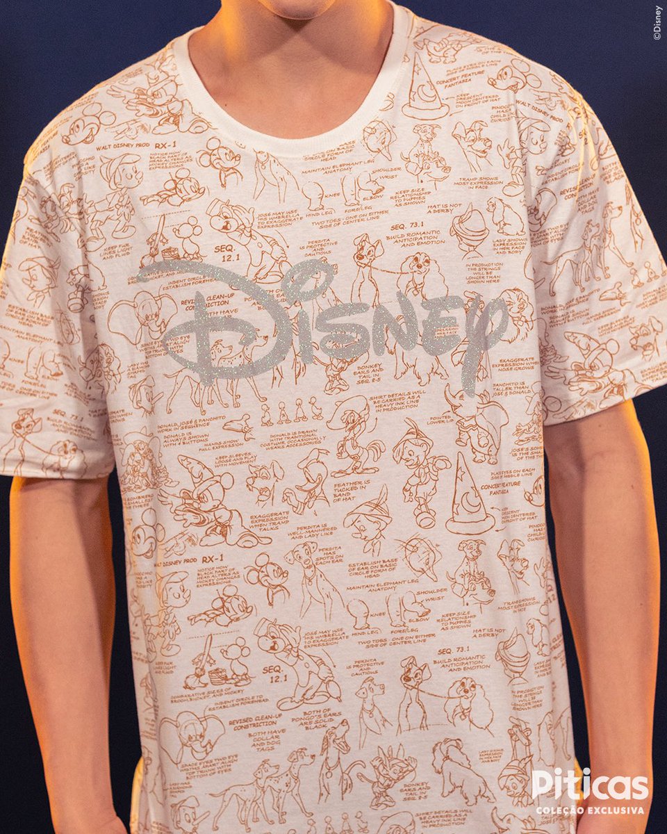 La marque brésilienne Piticas dévoile un premier aperçu des t-shirts de sa nouvelle collection, qui célèbre le 85e anniversaire du classique animé Fantasia et l'animation Disney en général.

Les modèles seront disponibles prochainement sur son site web et en magasin.