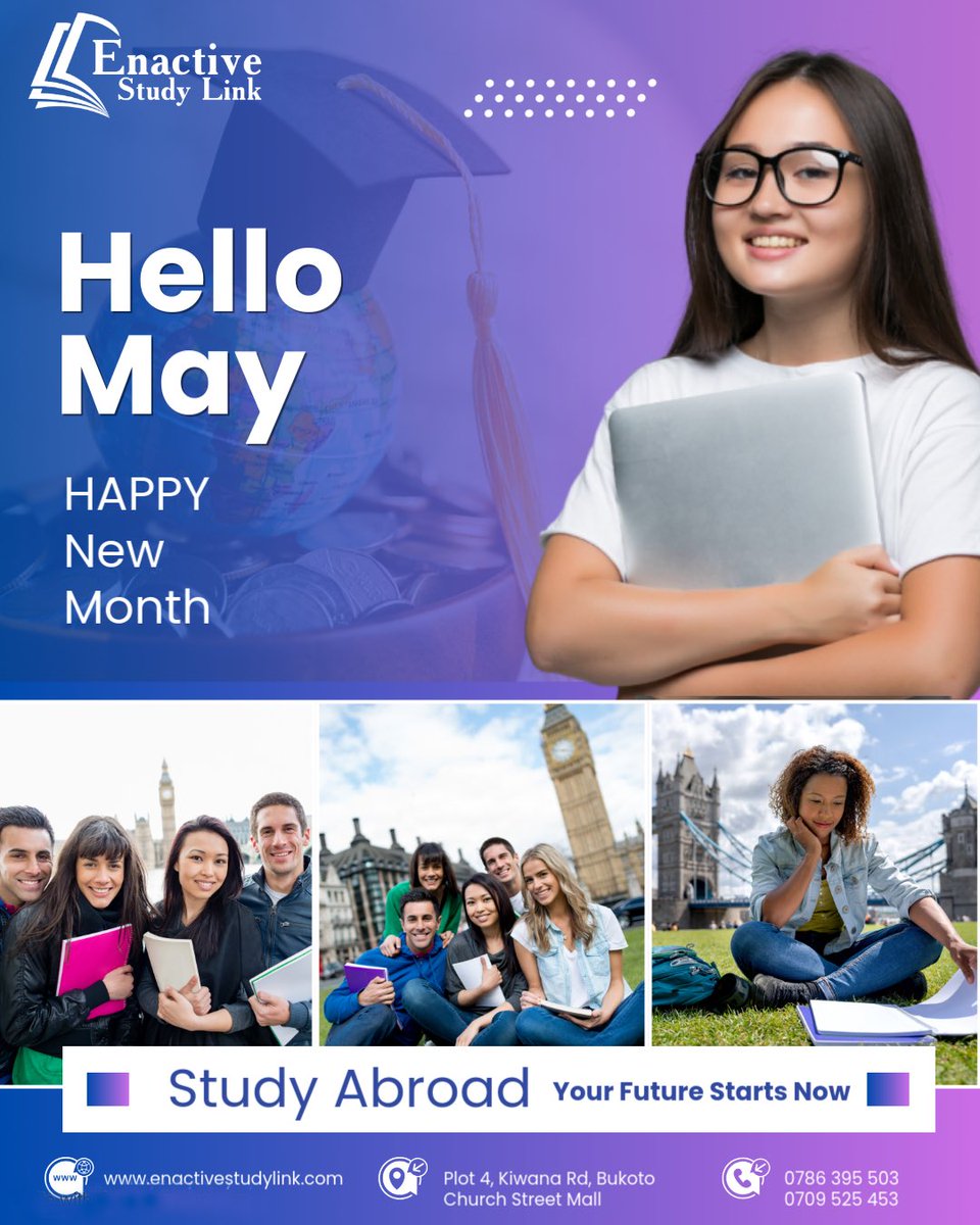 Happy New Month to all our dear esteemed clients! May this month be awesome, lovely, and filled with success. We continue to serve you even better.

#studyabroad #newmonth #hellomay