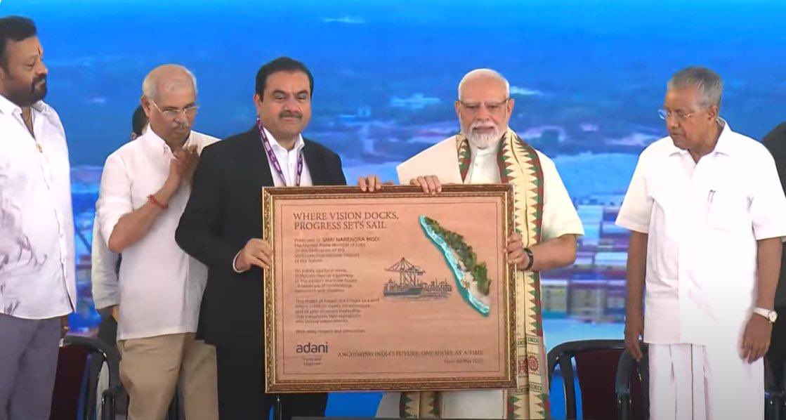 gautam_adani's tweet image. Today, at Vizhinjam, history, destiny and possibility came together as a 30-year-old dream of Kerala became India’s gateway to the world.
We are proud to have built India’s first deep-sea automated port. A future global transshipment hub. This is a triumph of vision, resilience…