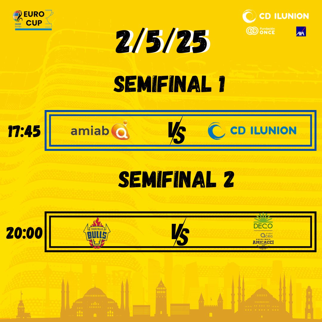 Ha llegado el día‼️ 
A las 17:45 (hora de Estambul) inauguramos la F4 🔥 

Que empiece la fiesta💪

🎥 m.youtube.com/watch?v=DFoFGi…

<a href="/Fundacion_ONCE/">Fundación ONCE</a> 
<a href="/FundacionAXA/">Fundación AXA</a> 
<a href="/ILUNION/">ILUNION</a> 
<a href="/BsrEspana/">BSREspaña</a> 
<a href="/IWBFEurope/">IWBF Europe</a>