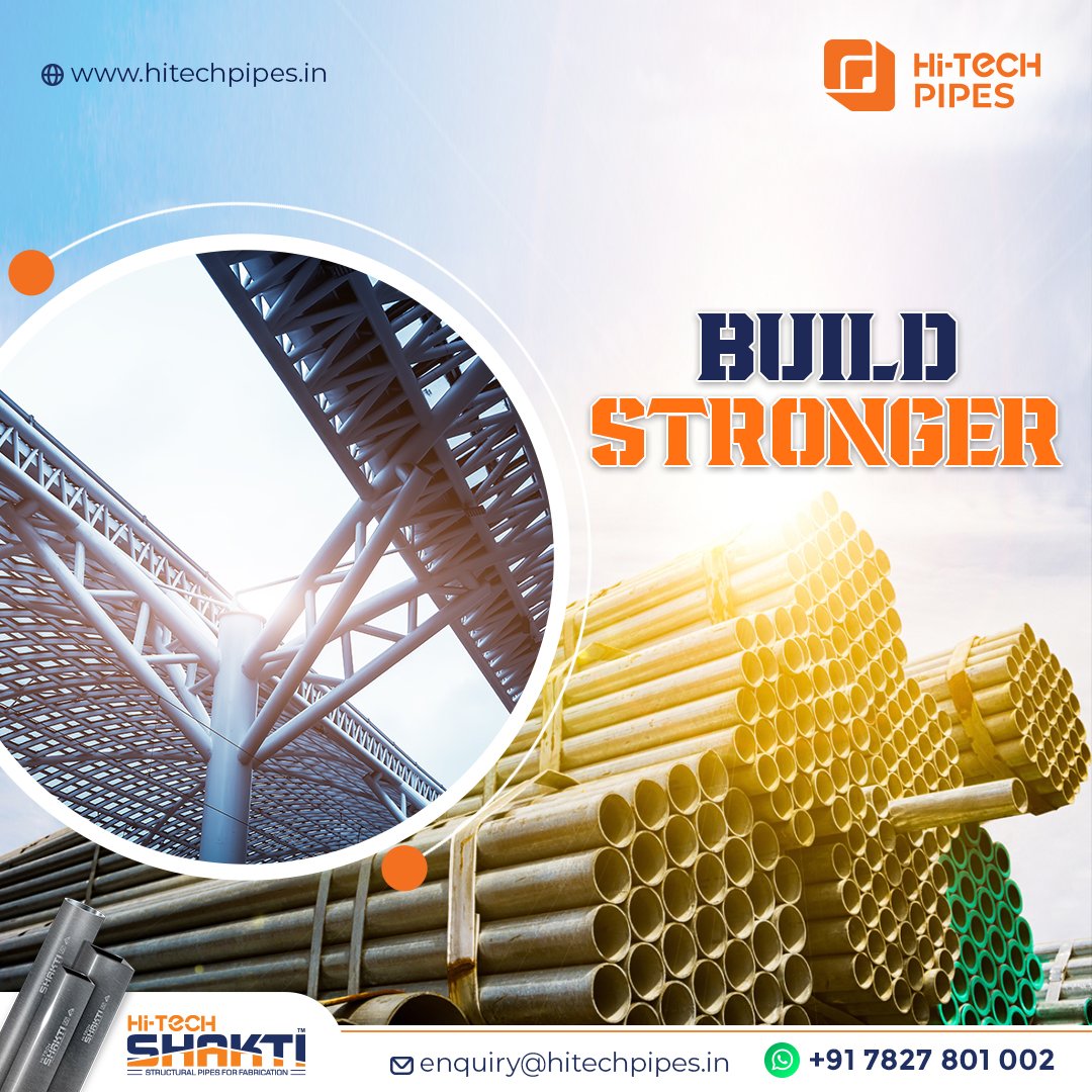 Hitechpipe's tweet image. 🏗️ Build Stronger. Build Smarter.
Hi-Tech Shakti – Structural Pipes for Fabrication, engineered to deliver exceptional strength, unmatched precision, and reliability for modern infrastructure.
🌐 hitechpipes.in
#HiTechPipes #HiTechShakti #StructuralPipes