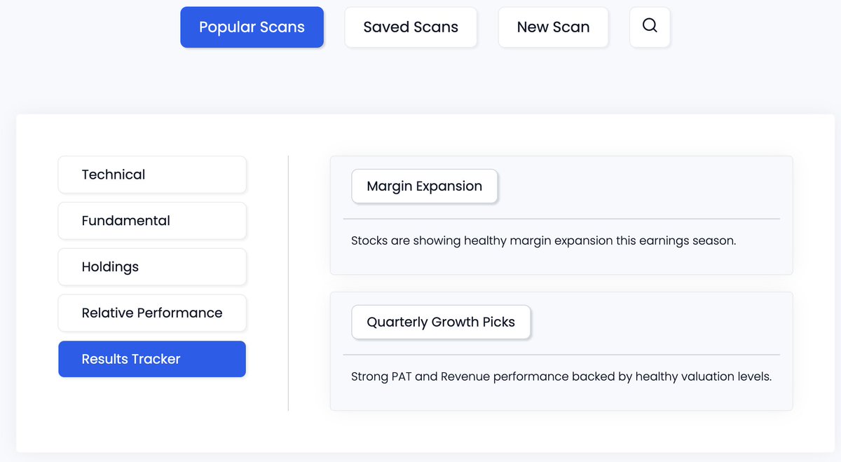 stockscansin's tweet image. This result season, track all interesting results in one place — whether it's margin expansion or growth at reasonable prices.

stockscans.in/stock-scans/po…

#stockscans #resultupdate