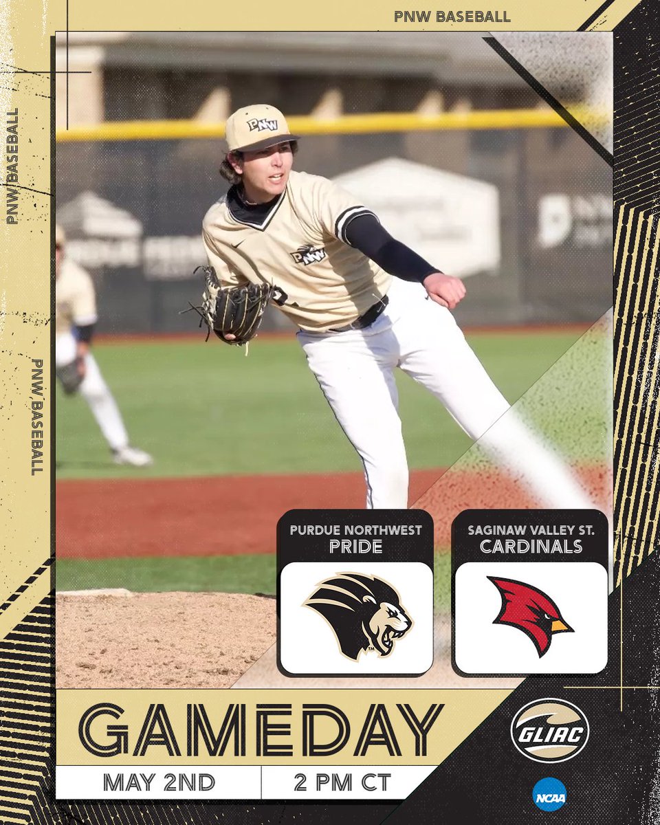 Purdue Northwest Pride (@pnwathletics) on Twitter photo ๐จ GAMEDAY ๐จ
โพ: <a href="/PNW_Baseball/">PNW Baseball</a>
๐: Saginaw Valley State
โฐ: 2:00 PM CT
๐: University Center, Mich.
๐๏ธ: SVSU Baseball Complex
๐: shorturl.at/DP8xK
๐บ: shorturl.at/aQBT1
#RoarPride ๐ฆ ๐จ GAMEDAY ๐จ
โพ: <a href="/PNW_Baseball/">PNW Baseball</a>
๐: Saginaw Valley State
โฐ: 2:00 PM CT
๐: University Center, Mich.
๐๏ธ: SVSU Baseball Complex
๐: shorturl.at/DP8xK
๐บ: shorturl.at/aQBT1
#RoarPride ๐ฆ