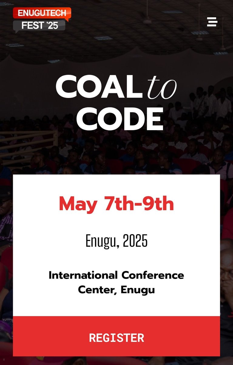 Vindicatedchidi's tweet image. Welcome to #COAL2CODE — Africa’s Biggest and Most Impactful Tech Festival - @Enugu_techfest 2025 😁 

Where innovation meets culture, and the future is being built.

Don’t just attend another event.
Be part of a movement.

Register now: enugutechfest.com