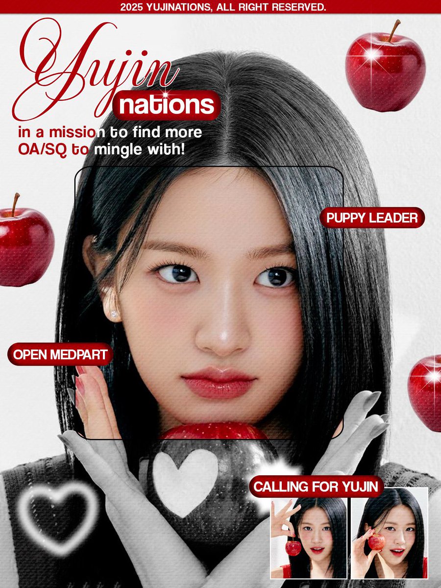 (𑣿) Repost is highly appreciated!

Yujinations is on a magical quest to find our best leader, IVE’s Yujin! Also, we are calling all OA/SQ to come and ask.. “Wanna befriend with us?” Of course we open our medpart too so don’t be shy to boop the site: s.id/Yujinations 💭