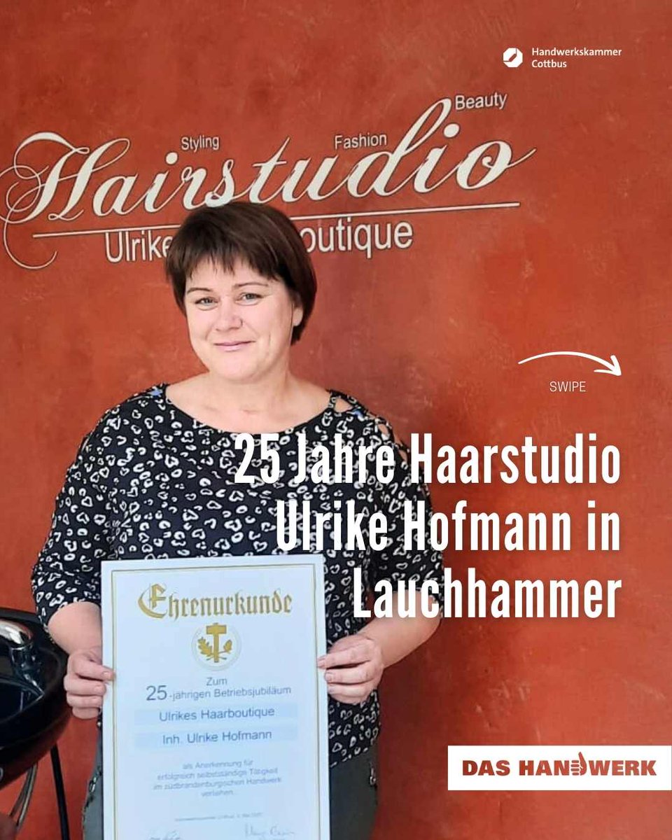 🎉25 Jahre Leidenschaft, Stil &amp; Vertrauen – das Haarstudio Ulrike Hofmann in Lauchhammer feiert ein ganz besonderes Jubiläum!
Seit einem Vierteljahrhundert zaubert Ulrike nicht nur tolle Frisuren, sondern auch ein Lächeln ins Gesicht ihrer Kundinnen und Kunden.