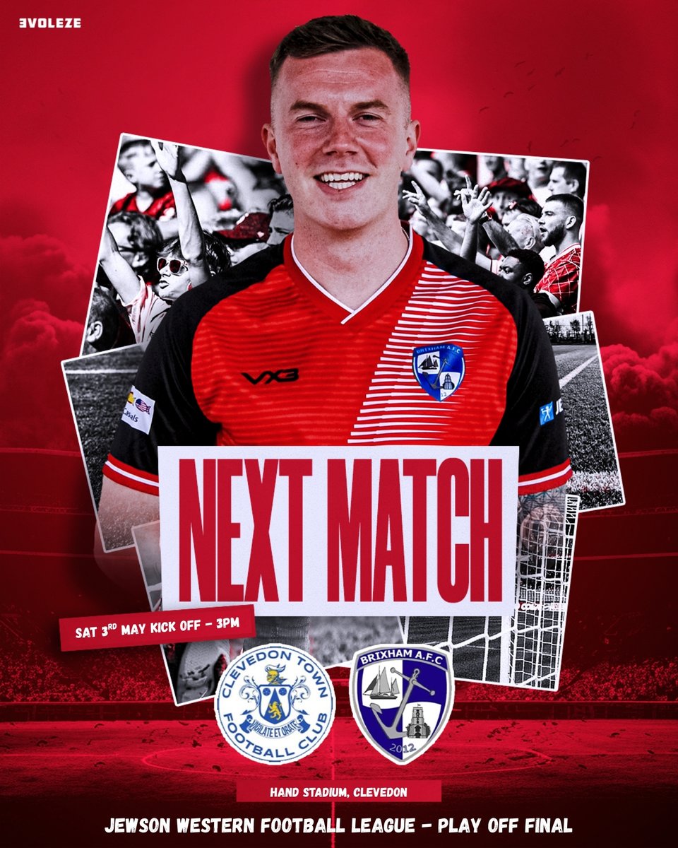 Brixham AFC (@brixhamafc) on Twitter photo Its a big day tomorrow as we travel to take on <a href="/ClevedonTownFC/">Clevedon Town Football Club</a> in the
<a href="/_WesternLeague_/">Western League</a> Playoff Final
Kick Off is 3PM
<a href="/moreseafood/">More Seafood ltd</a>
<a href="/PumpTechLtd/">Pump Technology</a>
<a href="/BrixhamCasuals/">Brixham Casuals</a>
<a href="/Brixhamfishmkt/">Brixham Fish Market</a>
<a href="/swsportsnews/">South West Sports News</a>
<a href="/Jewson/">Jewson</a>
๐๐ค๐๐ค
BLUE ARMY
๐๐๐ Its a big day tomorrow as we travel to take on <a href="/ClevedonTownFC/">Clevedon Town Football Club</a> in the
<a href="/_WesternLeague_/">Western League</a> Playoff Final
Kick Off is 3PM
<a href="/moreseafood/">More Seafood ltd</a>
<a href="/PumpTechLtd/">Pump Technology</a>
<a href="/BrixhamCasuals/">Brixham Casuals</a>
<a href="/Brixhamfishmkt/">Brixham Fish Market</a>
<a href="/swsportsnews/">South West Sports News</a>
<a href="/Jewson/">Jewson</a>
๐๐ค๐๐ค
BLUE ARMY
๐๐๐
