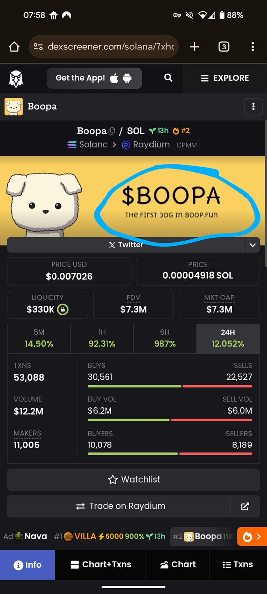 tokenr0b's tweet photo. They're telling you that $boopa was the first dog on https://t.co/D09nr4QcdX, but the streets know the real truth.

And that truth is sat at 66k. $boopy 

B3G2112eok3HevcHsKm2wmstrsqtz54utzRVXaRboop https://t.co/Pk1Kpbzxgg