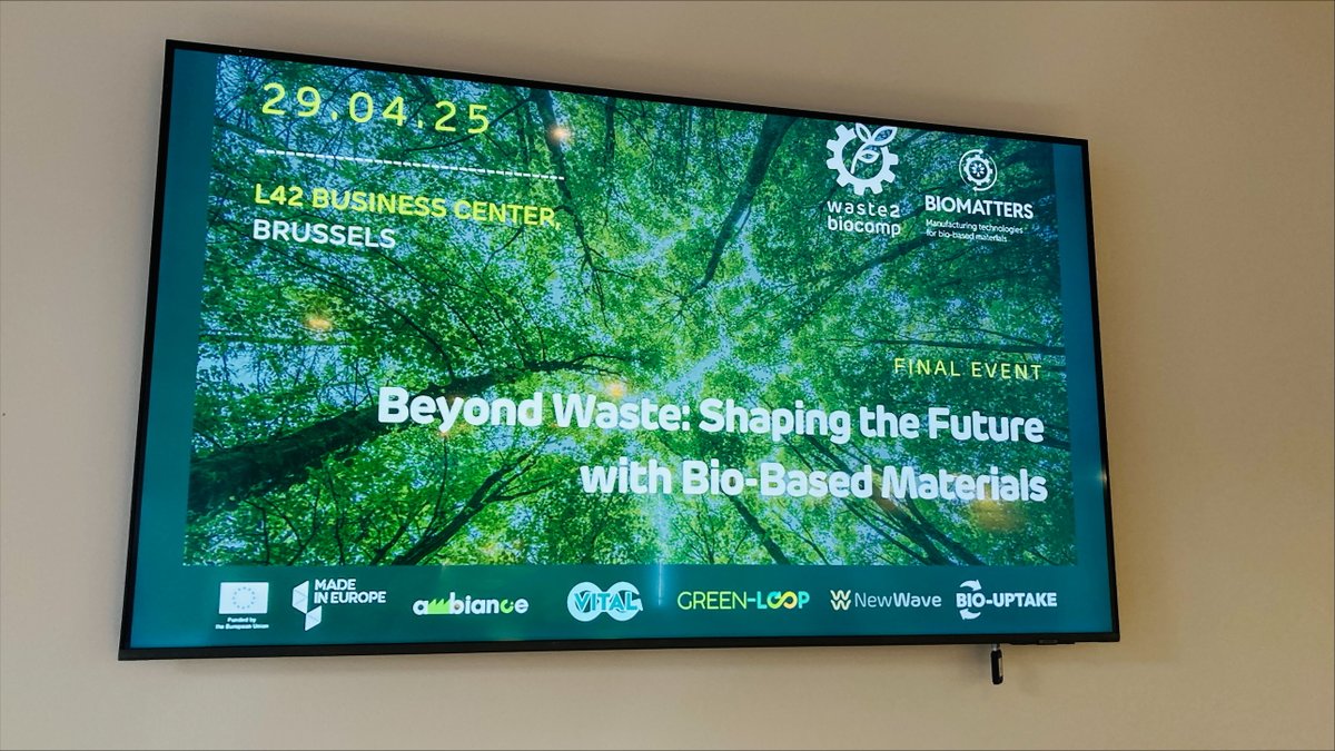 ✨A big thank you to everyone who joined the <a href="/AmbianceEu/">AMBIANCE Project 🌱</a>  presentation at the final <a href="/waste2biocomp/">Waste2biocomp</a> and #BIOMATTERS Cluster event in Brussels!

💬 It was an inspiring afternoon where we, alongside our sister projects, had the opportunity to exchange ideas, showcase our work, and