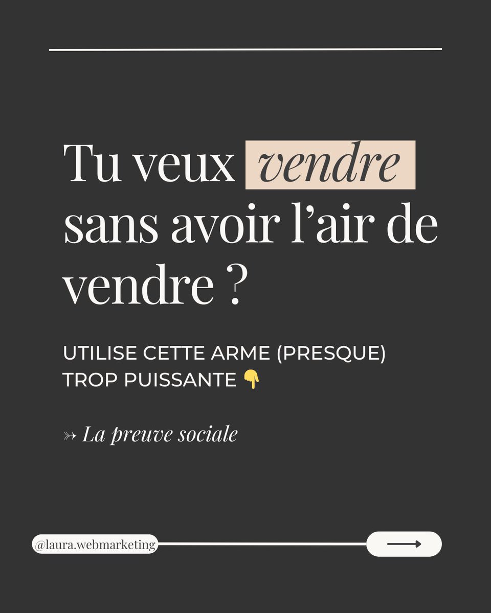 Laura_Dzs's tweet photo. Toi aussi, tu voudrais #vendre ?
Et sans en avoir l’air ?

C'est peut-être plus simple que ce que tu imagines.
Essaye cette #méthode : la preuve sociale.

Tu as déjà des #clients ?
Contacte les pour avoir des retours, ça pourrait très fortement t'aider ! 

#communitymanager #cm https://t.co/i1UhSxZ3S4