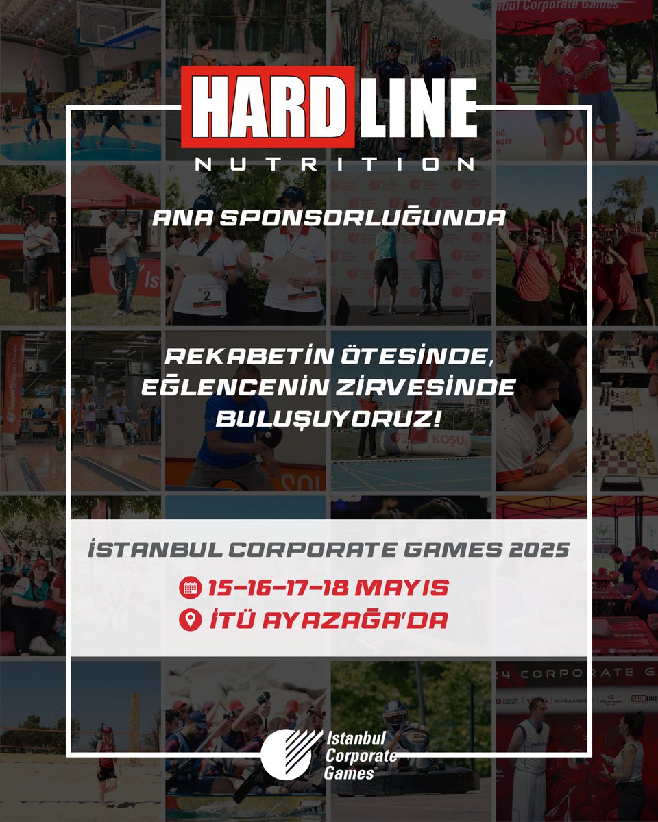 Güç, performans ve yüksek motivasyon!

Hardline Nutrition ana sponsorluğunda gerçekleşen İstanbul Corporate Games 2025’te, iş dünyasının enerjisi sahalara taşınıyor.

📍 15-18 Mayıs
📍 İTÜ Ayazağa

Sen de takımını kur, sahada yerini al!