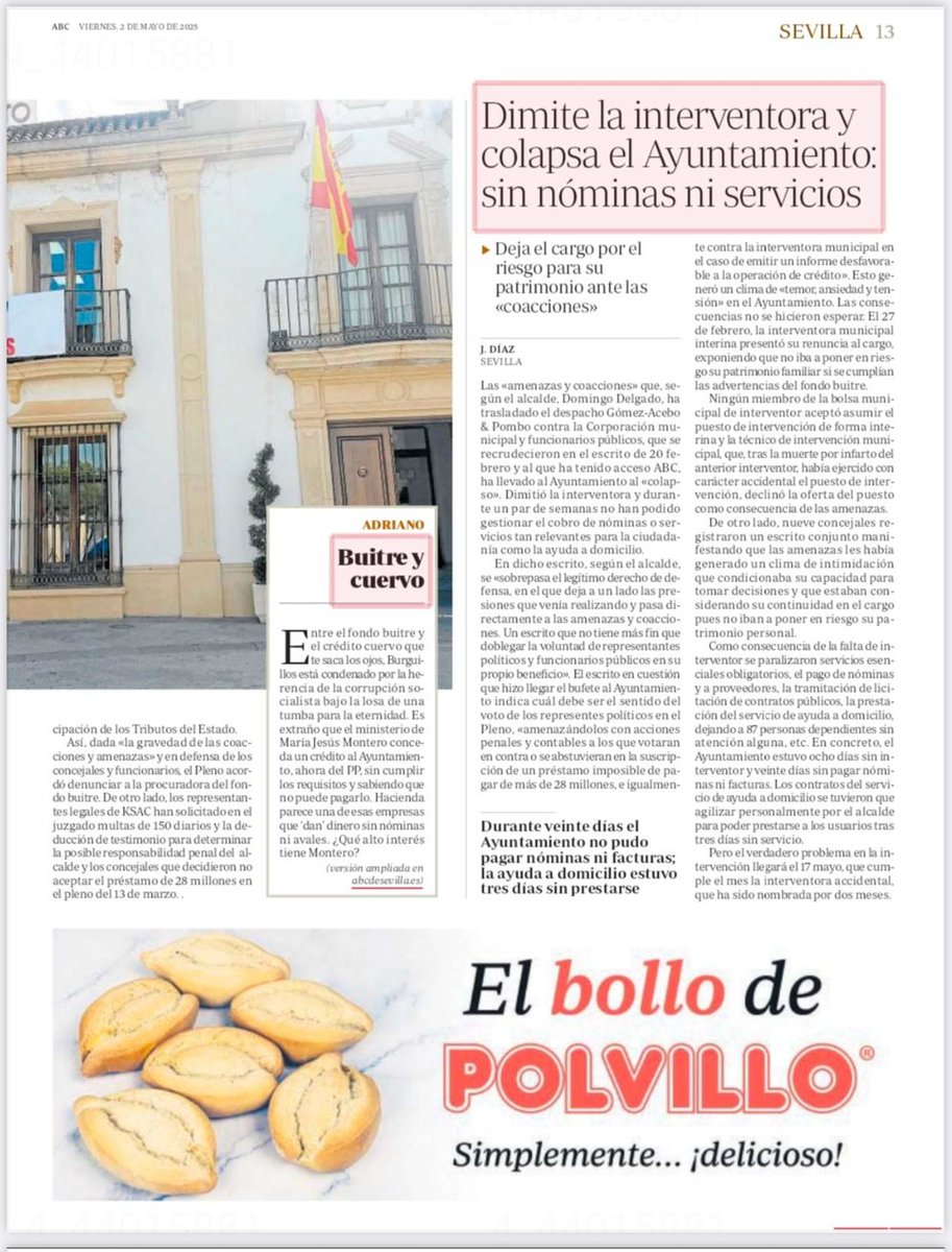 La ministra de Hacienda y mandamás del PSOE andaluz los findes, Mª Jesús Montero, castiga a los burguilleros solo por el hecho de haber votado masivamente al PP. Deleznable.
Mi admiración y apoyo al alcalde <a href="/domingodelpi/">Domingo Delgado</a> y su equipo de gobierno. Son ejemplo de servicio público