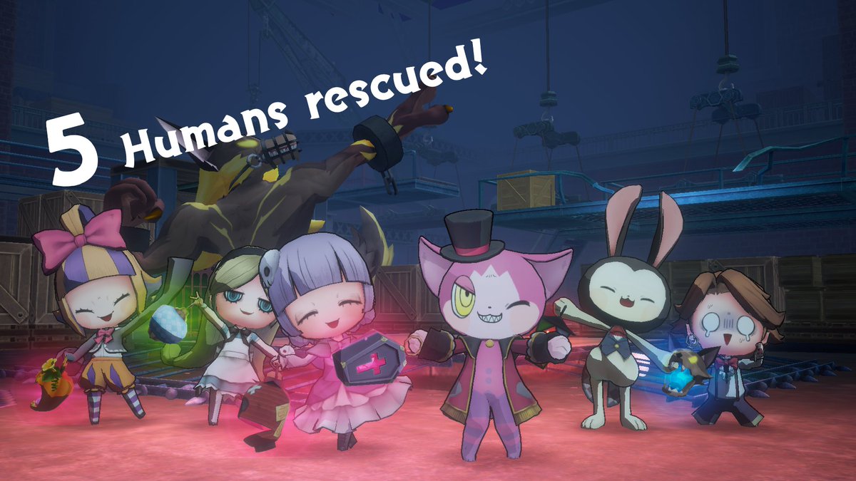 ✨👻Party Blitz! Underway👻✨

It's a 2 Monsters👻 vs. 6 Humans🏃 special match💥
Jump all over the map with springboards❗😆

Party Blitz! runs until May 18 at 23:59 (JST)❗
Challenge freeing 5 Humans at once and feel the exhilarating thrill✨😉

#obakeidoro
#NintendoSwitch