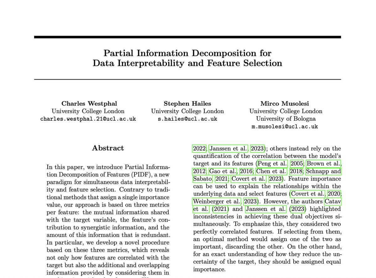 If you are at #AISTATS2025 and you are interested in information theory&amp;interpretability, you should attend Charlie's poster presentation on Sunday.